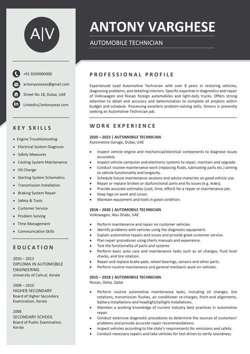ATS-friendly resume sample 4 for Bangalore professionals â€” Jhanvi Technologies