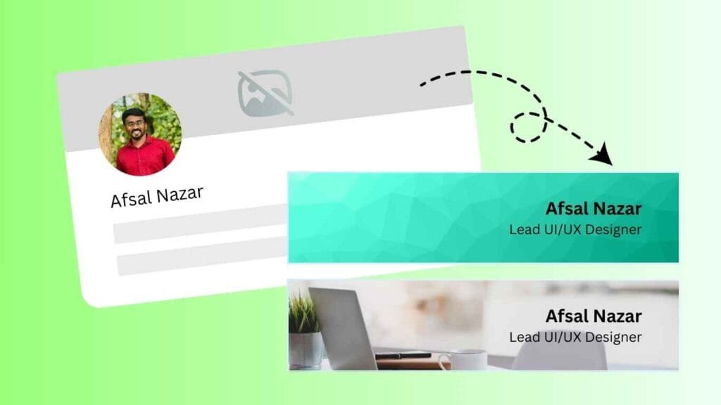 Custom LinkedIn banner design example for professional profiles