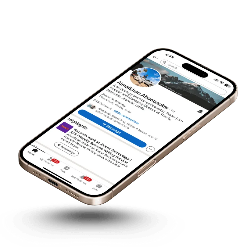 LinkedIn profile makeover service in India — optimized profile by Jhanvi Technologies
