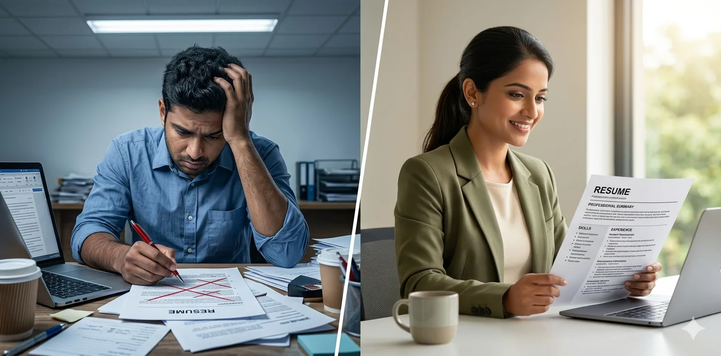 LinkedIn experience section — duty-based vs impact-based writing comparison for 2026
