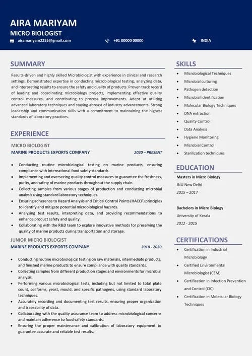 Premium creative resume sample PR 232 — professional
CV format for Calicut professionals