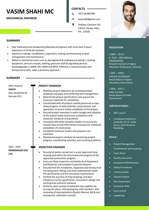 Premium minimal resume sample PR 120 — professional
resume preparation format India