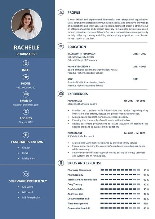 ATS-friendly standard resume sample RE 122 — top format for Indian job market