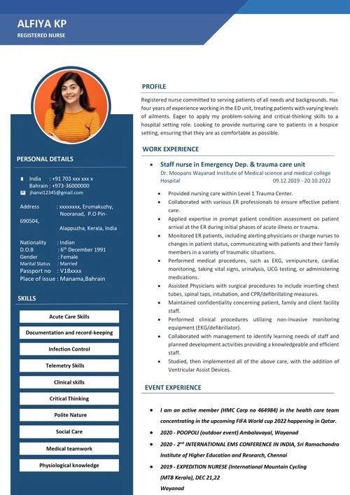 Healthcare CV for Qatar nurses, doctors, and QCHP-licensed professionals at Hamad Medical and Sidra