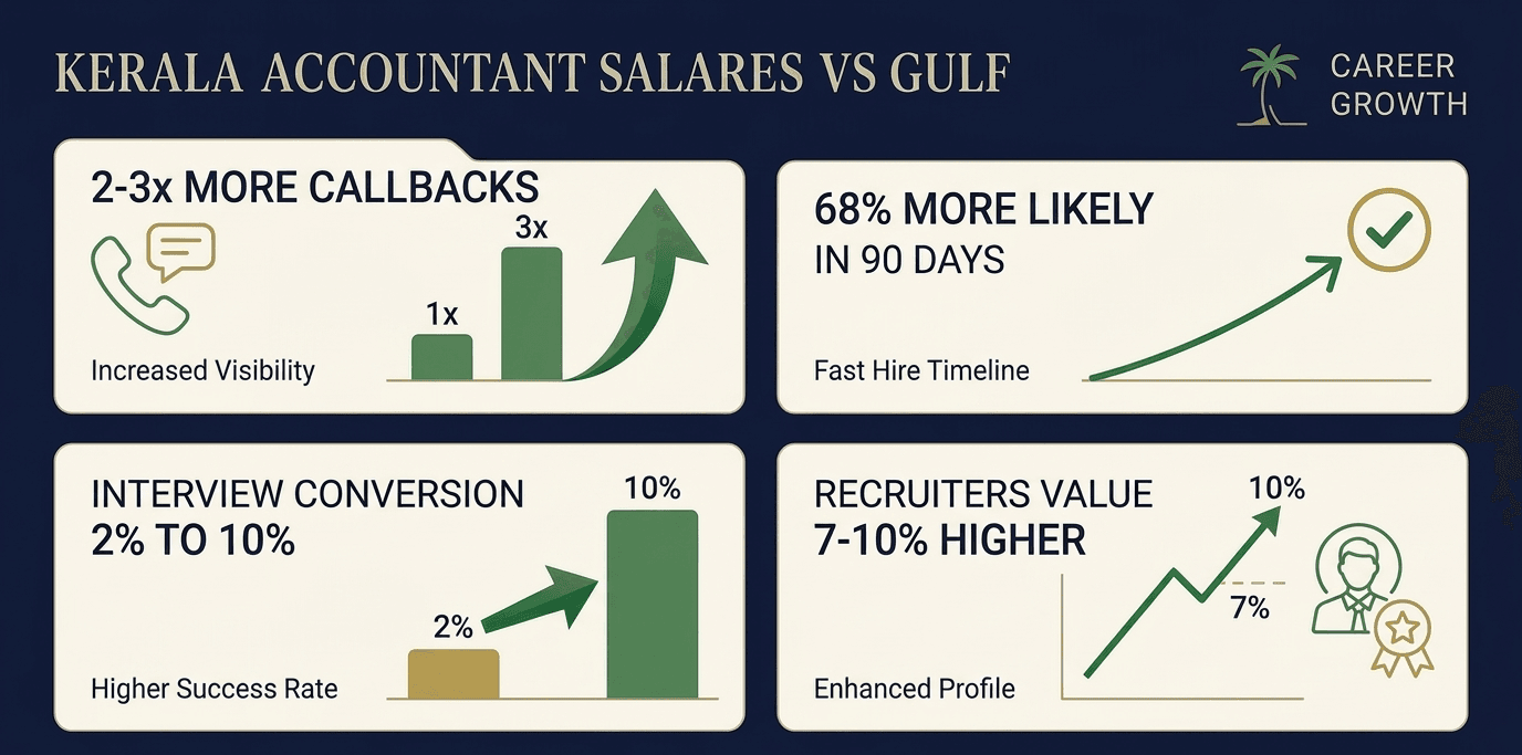 ROI of a professional resume 2026 — 2-3x more callbacks, 68% more likely to land job in 90 days, interview conversion rate increase